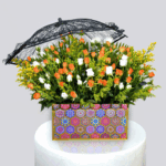 Orange & White Rose Box